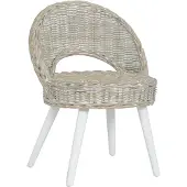 vidaXL Sessel Kubu-Rattan Weiß