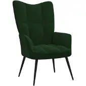 vidaXL Relaxsessel Dunkelgrün Samt