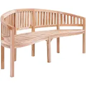 vidaXL Bananenbank 200 cm Massivholz Teak