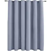 vidaXL Verdunkelungsvorhang mit Metallösen Grau 290 x 245 cm