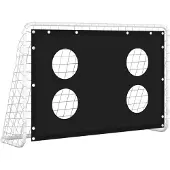 vidaXL Fußballtor mit Torwand Stahl 184x61x122 cm