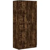 vidaXL Kleiderschrank Räuchereiche 90x52x200 cm Holzwerkstoff