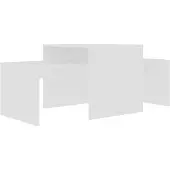 vidaXL Couchtisch-Set Weiß 100x48x40 cm Holzwerkstoff