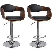 vidaXL Barhocker 2 Stk. Bugholz und Kunstleder