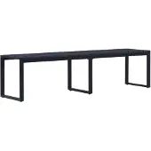 vidaXL Gartenbank 180 cm PS-Platte Schwarz