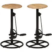 vidaXL Barhocker 2 Stk. Massivholz Mango