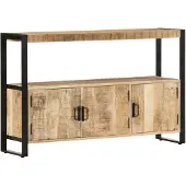 vidaXL Beistellschrank 120x30x75 cm Massivholz Mango