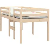 vidaXL Hochbett 80x200 cm Massivholz Kiefer