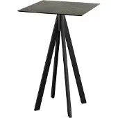 Veba Infinity Stehtisch Schwarz gestell + Midnight Marble HPL 70x70 cm
