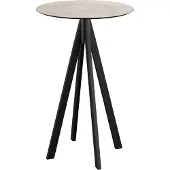 Essentials Infinity Stehtisch Schwarz gestell + Moonstone HPL Ø70 cm