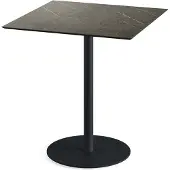 Veba Urban Terrassentisch Schwarz gestell + Midnight Marble HPL 70x70 cm