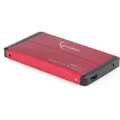Gembird EE2-U3S-2-R, HDD-Gehäuse, 2.5", SATA, USB Anschluss, Rot
