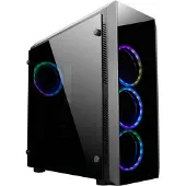 Chieftec Scorpion II, Midi Tower, PC, Schwarz, ATX, micro ATX, Mini-ITX, SPCC, Gehärtetes Glas, Gaming