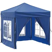 vidaXL Partyzelt Faltbar mit Seitenwänden Blau 2x2 m