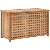vidaXL Wäschekorb-77.5x37.5x46.5-cm-massiv-Walnussholz