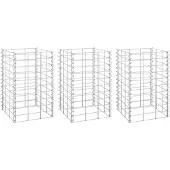vidaXL Gabionen-Hochbeete 3 Stk. 30x30x50 cm Eisen