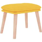 vidaXL Fußhocker Senfgelb 45x29,5x35 cm Stoff