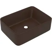 vidaXL Luxus-Waschbecken Matt Dunkelbraun 41x30x12 cm Keramik