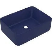 vidaXL Luxus-Waschbecken Matt Dunkelblau 41x30x12 cm Keramik