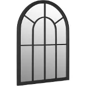 vidaXL Gartenspiegel Schwarz 60x45 cm Eisen
