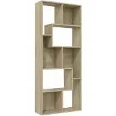 vidaXL - Bücherregal - 67x24x161 - cm - Spanplatte - sonoma - eichenfarbig