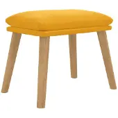 vidaXL Fußhocker Senfgelb 45x29,5x35 cm Samt