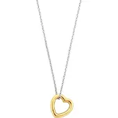 Ti sento Halsketten - 925er Sterlingsilber The Sparkling Heart - Gr. unisize - in Gold - für Damen