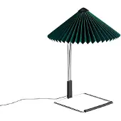 HAY Matin LED-Tischleuchte, grün/stahl, Höhe 38 cm - , Matin, dimmbar, Metallisch, für Wohnzimmer, Stoff / Textil, Design