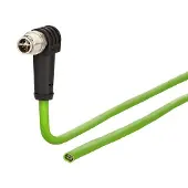 METZ CONNECT Anschlussleitung M12 Stecker 8-polig X-kodiert, gewinkelt, 10 m