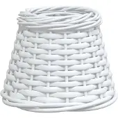 vidaXL Lampenschirm Weiß Ø15x12 cm Korbweide