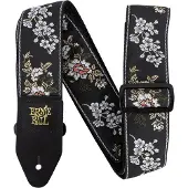 Ernie Ball Classic Jacquard Guitar/Bass Strap White Blossom