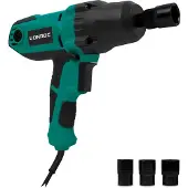 Vonroc Schlagschrauber 450W - 350Nm - 1/2”-Vierkantspannfutter - Inkl. 4 Steckschlüssel - 3m-Kabel - Soft Grip – für Reifenwechsel geeignet