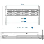 Qnap Tvs-47 1u/2u Serie Gleitschienen-panel-rack