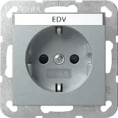 Gira SCHUKO-Steckd. BSF + SP System 55 F Alu 446226