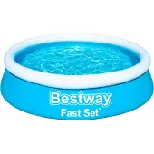 Bestway Pool - Fast Set - 183 x 51 cm - Inklusive 75 Teststrips und Reparaturset & Scheuerbürste