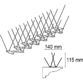 Ungeziefershop Vogelabwehr Spikes E4 (1 Meter) Gegen Vögel