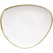Olympia 6 Kiln dreieckige Teller Kreideweiß | 23cm | Porzellan | Teller