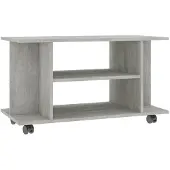 vidaXL TV-Schrank mit Rollen Betongrau 80x40x45 cm Holzwerkstoff