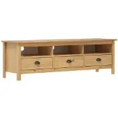 vidaXL TV-Schrank Hill Honigbraun 158x40x47 cm Massivholz Kiefer