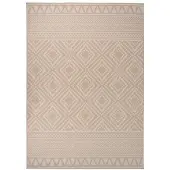 vidaXL Outdoor-Teppich Flachgewebe 120x170 cm Braun Gestreift