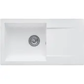 Stradour Spüle aus EINNA, SMC WHITE UNI - 17, 1 Becken, Größe 78 * 43,5 cm, manuelle Entleerung