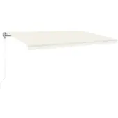 vidaXL Markise Automatisch Einziehbar 500x300 cm Creme