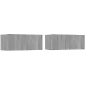 vidaXL TV-Schränke 2 Stk. Grau Sonoma 80x30x30 cm Holzwerkstoff