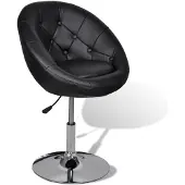 vidaXL Cocktailsessel Schwarz Kunstleder