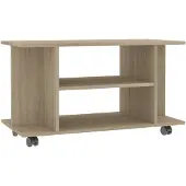 vidaXL TV-Schrank mit Rollen Sonoma-Eiche 80x40x45 cm Holzwerkstoff