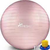 Tresko Gymnastikball Anti-Burst, mit Luftpumpe, Ø 85 cm, rose-gold, belastbar bis 300 kg