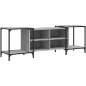 vidaXL TV-Schrank Grau Sonoma 153x37x50 cm Holzwerkstoff