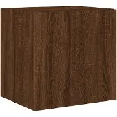vidaXL TV-Wandschrank mit LED-Leuchten Braun Eichen-Optik 40,5x35x40cm
