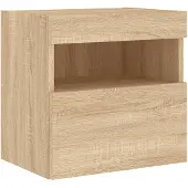 vidaXL TV-Wandschrank mit LED-Leuchten Sonoma-Eiche 40x30x40 cm