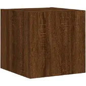 vidaXL TV-Wandschrank mit LED-Leuchten Braun Eichen-Optik 30,5x35x30cm